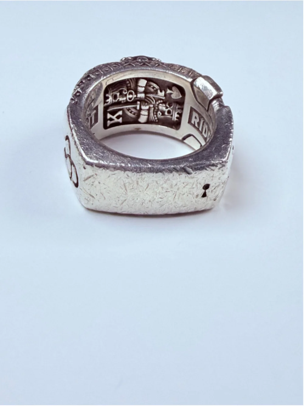NightRider King's Ring Black Onyx Eyes 925 Sterling Silver Biker Ring $690